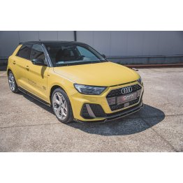 Накладка сплиттер на передний бампер Вариант3 на Audi A1 GB S-Line